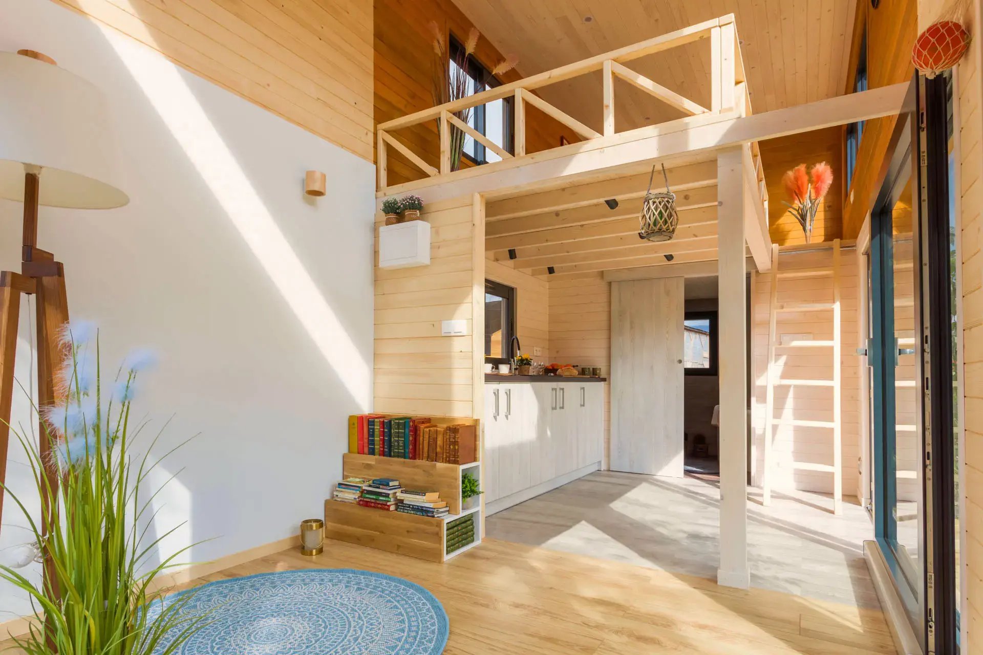 Loft Papillon interior living room mezzanine