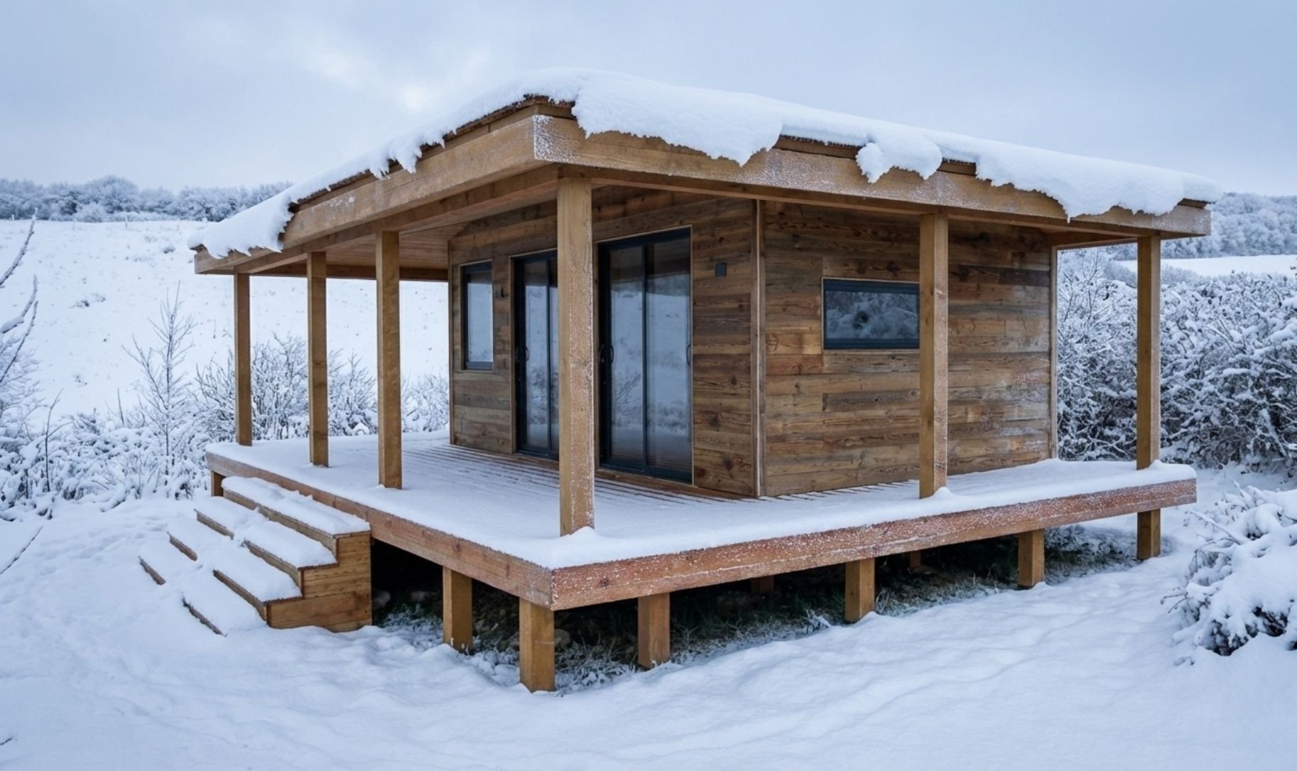 Quadrapol chalet 4 saisons neige