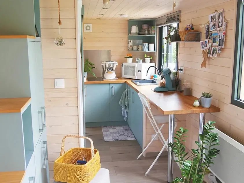 Tiny House Colibri vue cuisine
