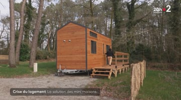 Quadrapol dans le JT de France 2 pour un reportage sur les tiny house comme solution contre la crise du logement