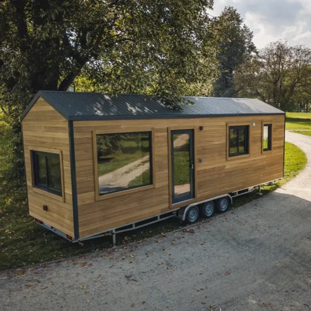 Vue extérieure de la tiny house Kangourou